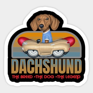 Dachshund the Legend Sticker